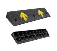 SMELEDFCFK 4-20cm Haut Rampe De Bordure, Rampes De Trottoir en Caoutchouc Rampe De Seuil Robuste, Rampe D'Accès Antidérapante pour Intérieur Extérieur(100x37x18cm/39x14.5x7in)
