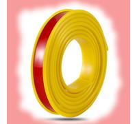 SMELEDFCFK 5m Bande De Couvre Chant, Couvre Chant Armoire Auto-adhésive, Garniture De Bord en Forme De U pour Restauration Meubles, TPE Ruban Adhésif(Yellow,28mmx5m)