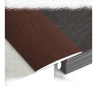 SMELEDFCFK 90cm Bande De Seuil Bande De Transition De Plancher en T Bande De Transition De Sol Autocollante Profilé De Transition en PVC Découpable(Light Walnut)