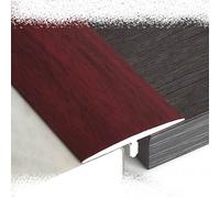 SMELEDFCFK 90cm Bande De Seuil Bande De Transition De Plancher en T Bande De Transition De Sol Autocollante Profilé De Transition en PVC Découpable(Red)