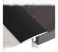 SMELEDFCFK 90cm Bande De Seuil Bande De Transition De Plancher en T Bande De Transition De Sol Autocollante Profilé De Transition en PVC Découpable(Black)