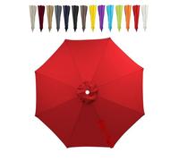 SMELEDFCFK Auvent De Parasol De Remplacement 6/8 Baleines Toile De Rechange pour Parasol 2m 2.5m 2.7m 3.0m Housse De Rechange pour Parasol De Terrasse pour Jardin Cour(Red,2m/6.5FT(6-Ribs))
