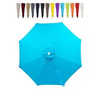 SMELEDFCFK Auvent De Parasol De Remplacement 6/8 Baleines Toile De Rechange pour Parasol 2m 2.5m 2.7m 3.0m Housse De Rechange pour Parasol De Terrasse pour Jardin Cour(Lake Blue,2.5m/8.2FT(8-Ribs))