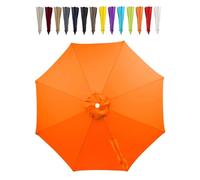 SMELEDFCFK Auvent De Parasol De Remplacement 6/8 Baleines Toile De Rechange pour Parasol 2m 2.5m 2.7m 3.0m Housse De Rechange pour Parasol De Terrasse pour Jardin Cour(Orange,2m/6.5FT(8-Ribs))