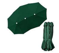 SMELEDFCFK Auvent De Parasol Double Housse De Rechange pour Parasol De Terrasse Toile De Parasol 460cm Auvent De Rechange pour Parasol 12 Baleines(Dark Green)