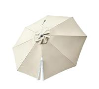 SMELEDFCFK Auvent De Remplacement pour Parasol 8 Baleines Toile De Remplacement pour Parasol Déporté 300cm 350cm Rond Tissu De Remplacement pour Parasol(Beige,3.5m(11.5ft))