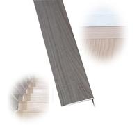 SMELEDFCFK Bordure D'escalier Grain De Bois Nez De Marche Profil D'angle 100cm 90cm 120cm, Marches D’escalier Forme En L En Métal Antidérapant Nez De Marche Imperméable/robuste(Dark gray,L 48in/120CM)