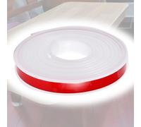 SMELEDFCFK Couvre Chant De Bords D'armoire Bande De Chant De Table, Bordure De Placage 5m, U-Form Ruban Adhésif pour Bords De Meubles, Bande De Protection Contreplaqué Autocollant(White,22mm)