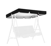 SMELEDFCFK Extérieur Toit De Rechange pour Balancelle Hollywoodienne Toile De Balancelle De Jardin Imperméable Housse De Rechange 2/3 Places pour Balançoire(Black,56x47in/142x120cm)