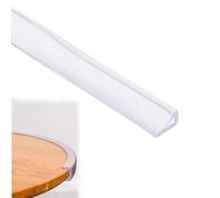 SMELEDFCFK Garniture De Bord Transparent pour Bord De Verre, Bande De Chant en U 3m, Bande De Couvre Chant Transparente Bordure De Placage pour Surfaces Pointues(Wide 6-7mm)