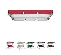SMELEDFCFK Housse De Rechange pour Balancelle De Jardin, 2/3 Places Toit De Balançoire De Rechange, Canopée pour Balancelle Extérieur Imperméable(Red,65x45in/164x114cm)