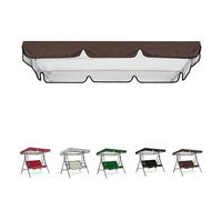 SMELEDFCFK Housse De Rechange pour Balancelle De Jardin, 2/3 Places Toit De Balançoire De Rechange, Canopée pour Balancelle Extérieur Imperméable(Brown,77x49in/195x125cm)