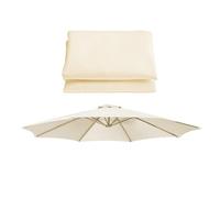 SMELEDFCFK Housse De Rechange Pour Parasol D'extérieur 6 Baleines/8 Baleines Toile De Rechange Pour Parasol Auvent De Rechange Pour Parasol De Jardin 200cm-350cm Toile De Parasol(Beige,(8.2FT)2.5m/6-R