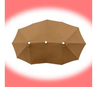SMELEDFCFK Housse De Rechange pour Parasol Grand Toile De Rechange pour Parasol Double 460cm Toile De Parasol 12 Baleines pour Terrasse Jardin Plage Cour(Khaki)