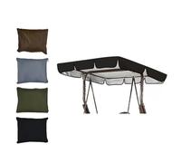 SMELEDFCFK Lot de 10 Housse De Toit pour Balancelle Auvent De Rechange pour Balancelle De Jardin 2-3 Places Toit De Balançoire 210×145cm Canopée pour Balancelle(Grey,75x52in(190x132cm))