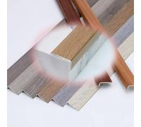 SMELEDFCFK Profilé De Nez De Marche Profilé D'escalier En Aluminium Nez De Marche 90/100/120/150cm Bordure D'escalier Antidérapant Forme En L, Grain De Bois, Plusieurs Couleurs(Brown,L 150CM/60in/5ft)