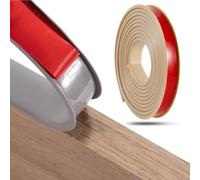 SMELEDFCFK Protection De Bord De Meubles Flexible, Bande De Chant 15mm 20mm 25mm 36mm 40mm, Couvre Chant en Forme De U pour Comptoir Table Armoire Plan De Travail, Longueur 5m(Khaki,2m*22mm)