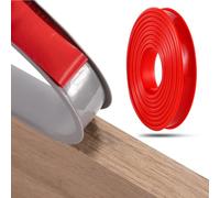 SMELEDFCFK Protection De Bord De Meubles Flexible, Bande De Chant 15mm 20mm 25mm 36mm 40mm, Couvre Chant en Forme De U pour Comptoir Table Armoire Plan De Travail, Longueur 5m(Red,2m*9mm)