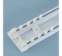 SMELEDFCFK Rail De Plafond À Double Rangée Système De Rail De Rideau Muet En Aluminium Ensemble De Rails De Plafond Robuste Pour Séparateurs De Pièce Chambre Salon(White,9.5ft(2.9m))