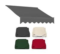 SMELEDFCFK Tissu D'auvent Rétractable De Terrasse Toile pour Store Banne De Rechange, Tissu en Polyester Imperméable Couverture D'auvent pour Pont, Balcon, Cour, Store(Grey,12x10ft/360x300cm)