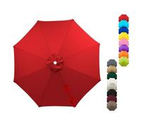 SMELEDFCFK Tissu De Rechange pour Parasol D'extérieur Housse De Rechange pour Parasol 8 Baleines Toile De Rechange pour Parasol 300/350/400cm Dessus De Parapluie(Red,3.5m/11.5FT/8-Ribs)