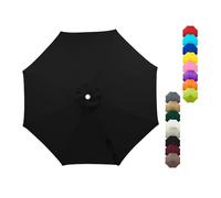 SMELEDFCFK Tissu De Rechange pour Parasol D'extérieur Housse De Rechange pour Parasol 8 Baleines Toile De Rechange pour Parasol 300/350/400cm Dessus De Parapluie(Black,3.5m/11.5FT/8-Ribs)