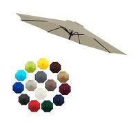 SMELEDFCFK Tissu De Rechange Pour Parasol D'extérieur Pour Parasol 6 Baleines/8 Baleines, 2/2.3/2.5/2.7/3m Toile De Parasol De Jardin, Housse De Rechange Pour Parasol Universelle(Cement Ash,(10FT)3m/6