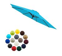 SMELEDFCFK Tissu De Rechange Pour Parasol D'extérieur Pour Parasol 6 Baleines/8 Baleines, 2/2.3/2.5/2.7/3m Toile De Parasol De Jardin, Housse De Rechange Pour Parasol Universelle(Lake Blue,(10FT)3m/6-