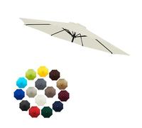 SMELEDFCFK Tissu De Rechange Pour Parasol D'extérieur Pour Parasol 6 Baleines/8 Baleines, 2/2.3/2.5/2.7/3m Toile De Parasol De Jardin, Housse De Rechange Pour Parasol Universelle(Beige,(6.5FT)2m/6-Rib