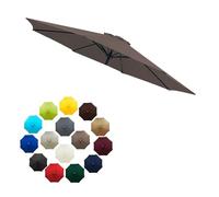 SMELEDFCFK Tissu De Rechange Pour Parasol D'extérieur Pour Parasol 6 Baleines/8 Baleines, 2/2.3/2.5/2.7/3m Toile De Parasol De Jardin, Housse De Rechange Pour Parasol Universelle(Light Coffee,(6.5FT)2