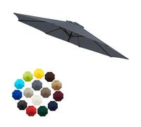 SMELEDFCFK Tissu De Rechange Pour Parasol D'extérieur Pour Parasol 6 Baleines/8 Baleines, 2/2.3/2.5/2.7/3m Toile De Parasol De Jardin, Housse De Rechange Pour Parasol Universelle(Grey,(7.5FT)2.3m/8-Ri