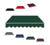 SMELEDFCFK Tissu De Remplacement pour Auvent De Terrasse Extérieur, Toile De Rechange Store Banne 200×150 300×150 360×300 400×300 600×300cm, Toile Imperméable(Dark Green,400x300cm/13x10ft)