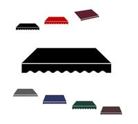 SMELEDFCFK Tissu De Remplacement pour Auvent De Terrasse Extérieur, Toile De Rechange Store Banne 200×150 300×150 360×300 400×300 600×300cm, Toile Imperméable(Black,500x300cm/16.4x10ft)