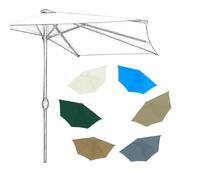 SMELEDFCFK Toile De Demi-Parasol 5 Baleines Auvent De Parasol De Remplacement Housse De Rechange pour Parasol Demi-Rond 2.7m 3.0m Dessus De Parapluie(Grey,10ft/3.0m)