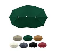 SMELEDFCFK Toile De Parasol Double Housse De Rechange pour Parasol 460cm Toile De Remplacement Double Face pour Parasol 12 Baleines(Dark Green)