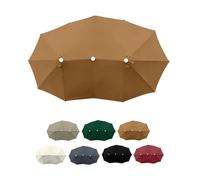 SMELEDFCFK Toile De Parasol Double Housse De Rechange pour Parasol 460cm Toile De Remplacement Double Face pour Parasol 12 Baleines(Khaki)