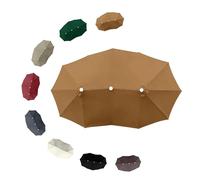 SMELEDFCFK Toile De Rechange pour Parasol 12 Baleines Toile De Parasol Double Grand Auvent De Rechange pour Parasol De Terrasse 460cm Auvent Imperméable(Khaki)