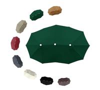 SMELEDFCFK Toile De Rechange pour Parasol 12 Baleines Toile De Parasol Double Grand Auvent De Rechange pour Parasol De Terrasse 460cm Auvent Imperméable(Dark Green)