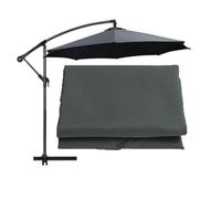 SMELEDFCFK Toile De Rechange pour Parasol 8 Baleines Toile De Parasol 300cm 330cm 350cm 400cm Toile De Remplacement pour Parasol Protection UV/imperméable(Grey,3.0m(10FT)/8-Ribs)