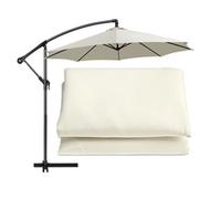 SMELEDFCFK Toile De Rechange pour Parasol 8 Baleines Toile De Parasol 300cm 330cm 350cm 400cm Toile De Remplacement pour Parasol Protection UV/imperméable(Beige,3.3m(11FT)/8-Ribs)