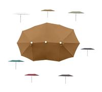 SMELEDFCFK Toile De Rechange pour Parasol Rectangulaire Auvent De Rechange pour Parasol De Terrasse 460x270cm Auvent De Parasol 12 Baleines Imperméable/Protection UV(Khaki)