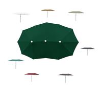 SMELEDFCFK Toile De Rechange pour Parasol Rectangulaire Auvent De Rechange pour Parasol De Terrasse 460x270cm Auvent De Parasol 12 Baleines Imperméable/Protection UV(Dark Green)
