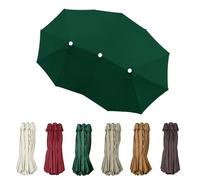 SMELEDFCFK Toile De Remplacement Grand pour Parasol Double Housse De Rechange pour Parasol 4.6m Toile De Parasol 12 Baleines Auvent De Parasol XXL(Dark Green)