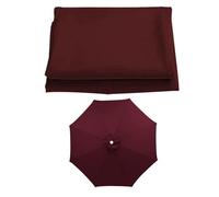 SMELEDFCFK Toile De Remplacement Pour Parasol 6 Baleines/8 Baleines Auvent De Parasol 200/230/250/270/300/350cm Toile De Parasol Rond Housse De Parasol De Table De March Protection UV(Wine Red,3.5m/11