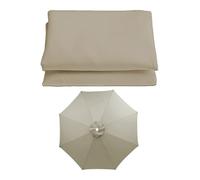 SMELEDFCFK Toile De Remplacement Pour Parasol 6 Baleines/8 Baleines Auvent De Parasol 200/230/250/270/300/350cm Toile De Parasol Rond Housse De Parasol De Table De March Protection UV(Cement Ash,3.5m/