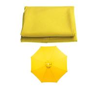 SMELEDFCFK Toile De Remplacement Pour Parasol 6 Baleines/8 Baleines Auvent De Parasol 200/230/250/270/300/350cm Toile De Parasol Rond Housse De Parasol De Table De March Protection UV(Yellow,2.5m/8.2f