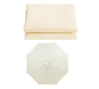 SMELEDFCFK Toile De Remplacement Pour Parasol 6 Baleines/8 Baleines Auvent De Parasol 200/230/250/270/300/350cm Toile De Parasol Rond Housse De Parasol De Table De March Protection UV(Beige,2.5m/8.2ft