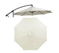 SMELEDFCFK Toile De Remplacement pour Parasol D'extérieur Toile De Parasol 6/8 Baleines 2m 2.15m 2.5m 2.7m 3.0m 3.5m 4m Housse De Rechange pour Parasol(Beige,2.7m/9FT(8-Ribs))