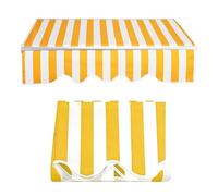 SMELEDFCFK Toile De Store Banne Manuel Tissu De Rechange pour Store Banne Rayé 2m 3.0m 4m 5m 6m 7m Toile D'auvent Extérieur De Remplacement(16.4x13ft/5X4M)