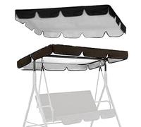 SMELEDFCFK Toit De Balançoire De Remplacement Toit De Rechange pour Balancelle De Jardin 2-3 Places Toile De Rechange pour Balancelle Protection UV Imperméable(Black,65x45in/164x114cm)